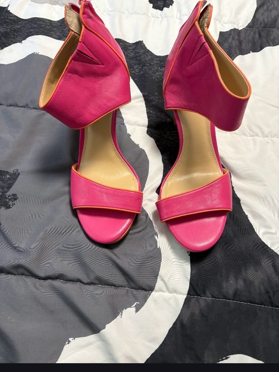 Gianni Bini Shoes - Gianni Bini Bright Pink Ankle-Cuff Open-Toe Heels